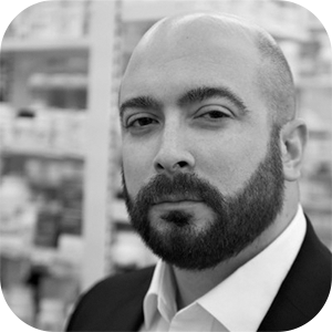 Black and white photo of Antonio Ciaccia