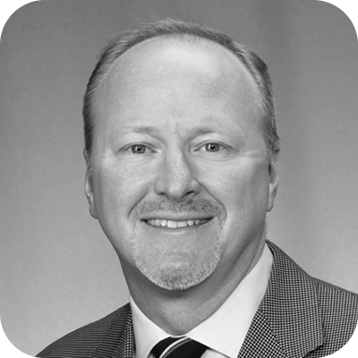 Black and white photo of Michael Kinne
