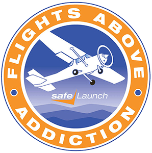 Safe Launch Flights Above Addiction Logo